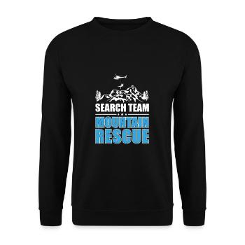 Suche Rescue Mountain Rescue Wiederholung Suche - Unisex Pullover - Schwarz - Vorne - Alina (178cm) & Michal (187cm)