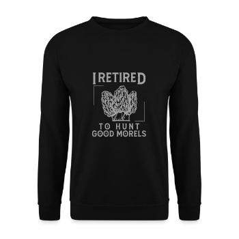 Plan de retraite amusant pour la chasse aux - Sweat-shirt Unisexe - noir - Devant - Alina (178cm) & Michal (187cm)