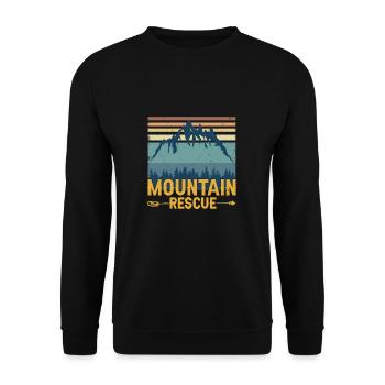 Suche Team Bergrettung Mountain Patrol - Unisex Pullover - Schwarz - Vorne - Alina (178cm) & Michal (187cm)