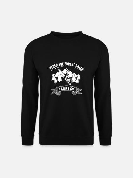 Forstwirtschaft Förster Wald Ruft Bäume Dialekt - Unisex Pullover - Schwarz
