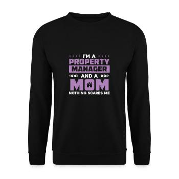 Funny Real Estate Humor For A Realtor Mom - Unisex Sweatshirt - black - Front - Alina (178cm) & Michal (187cm)