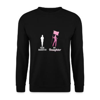Your Daughter My Daughter Funny Color Guard Corps - Sweat-shirt Unisexe - noir - Devant - Alina (178cm) & Michal (187cm)
