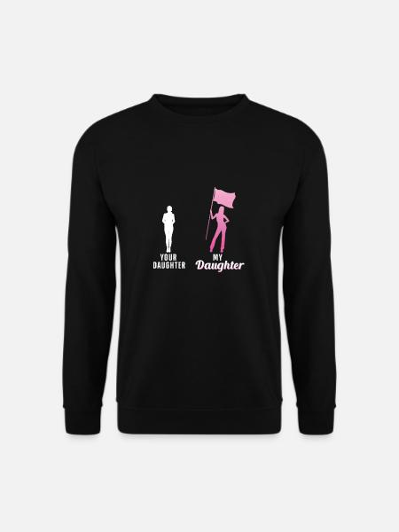 Lustiger Farbschutz mit Aufschrift "Your Daughter - Unisex Pullover - Schwarz