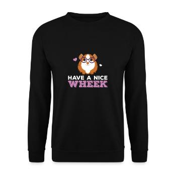 Roue amusante pour cochon d'Inde pour un - Sweat-shirt Unisexe - noir - Devant - Alina (178cm) & Michal (187cm)