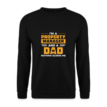 Funny Real Estate Humor For A Realtor Dad - Unisex Sweatshirt - black - Front - Alina (178cm) & Michal (187cm)