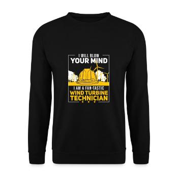 I Will Blow Your Mind Lustiger - Unisex Pullover - Schwarz - Vorne - Alina (178cm) & Michal (187cm)