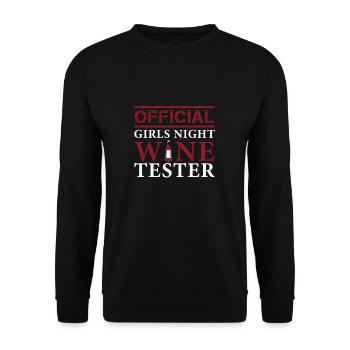 Official Girls Funny Night Drinking For Wine - Unisex Sweatshirt - black - Front - Alina (178cm) & Michal (187cm)