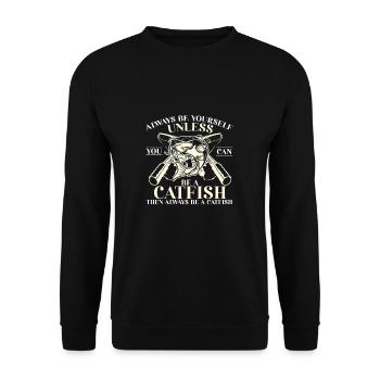 Sei immer du selbst, es sei denn, du kannst ein - Unisex Pullover - Schwarz - Vorne - Alina (178cm) & Michal (187cm)