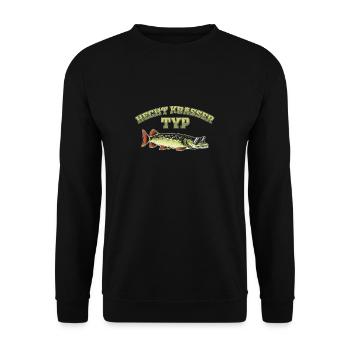Hecht Krasser Type amusant pour brochet, pêcheur - Sweat-shirt Unisexe - noir - Devant - Alina (178cm) & Michal (187cm)