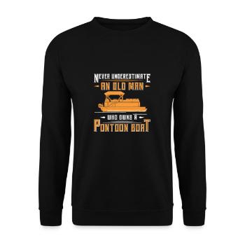 Ne sous-estimez jamais un capitaine d"équipage de - Sweat-shirt Unisexe - noir - Devant - Alina (178cm) & Michal (187cm)
