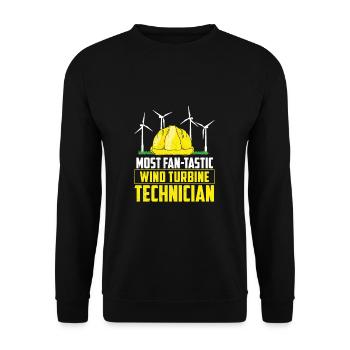 Le plus fan de technicien d'éolienne amusant - Sweat-shirt Unisexe - noir - Devant - Alina (178cm) & Michal (187cm)