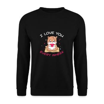 Cavy Wheek drôle pour un propriétaire de cochon - Sweat-shirt Unisexe - noir - Devant - Alina (178cm) & Michal (187cm)