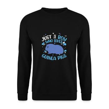 Just A Boy Who Loves Cochons d'Inde Funny - Sweat-shirt Unisexe - noir - Devant - Alina (178cm) & Michal (187cm)
