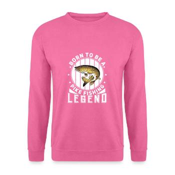 Born To Be A Funny Northern Pike Fishing Humor - Unisex Sweatshirt - pink - Front
