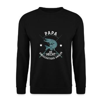 Papa Ein Hecht Großartiger Angler Fischer - Sweat-shirt Unisexe - noir - Devant - Alina (178cm) & Michal (187cm)