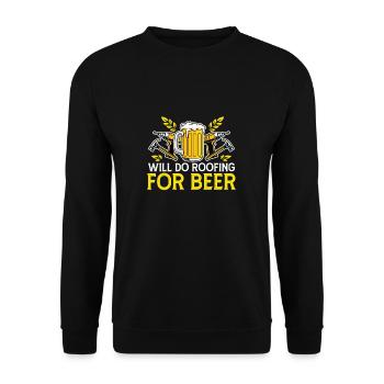 Funny Roof Expert Dachkonstruktion für - Unisex Pullover - Schwarz - Vorne - Alina (178cm) & Michal (187cm)