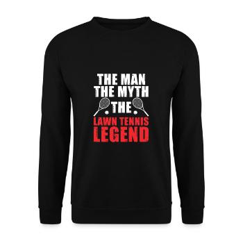 The Man The Myth Humour de tennis drôle pour un - Sweat-shirt Unisexe - noir - Devant - Alina (178cm) & Michal (187cm)