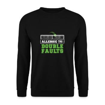 Raquette de sport allergique pour les fans de - Sweat-shirt Unisexe - noir - Devant - Alina (178cm) & Michal (187cm)