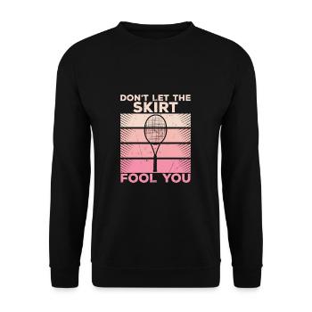 Jeu de tennis amusant pour raquette de sport, - Sweat-shirt Unisexe - noir - Devant - Alina (178cm) & Michal (187cm)