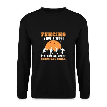 Funny Fencing Sarcasm For A Sarcastic Fencer - Unisex Sweatshirt - black - Front - Alina (178cm) & Michal (187cm)