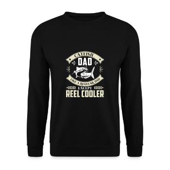 Lustiger Welsangel-Humor für Angler, Vater, - Unisex Pullover - Schwarz - Vorne - Alina (178cm) & Michal (187cm)