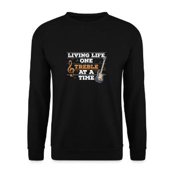 Living Life Baladeur de guitare basse - Sweat-shirt Unisexe - noir - Devant - Alina (178cm) & Michal (187cm)
