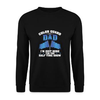 Color Guard Dad Lustige Farbe Guard Flagge Corps - Unisex Pullover - Schwarz - Vorne - Alina (178cm) & Michal (187cm)