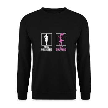 My Salsa Girlfriend Funny Salsa Dancer Latin Dance - Unisex Sweatshirt - black - Front - Alina (178cm) & Michal (187cm)