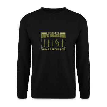 Bienvenue à Knife Collectioning Funny Knife Collector - Sweat-shirt Unisexe - noir - Devant - Alina (178cm) & Michal (187cm)