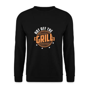 Hot Off The Grill Funny Grillades BBQ Party pour - Sweat-shirt Unisexe - noir - Devant - Alina (178cm) & Michal (187cm)