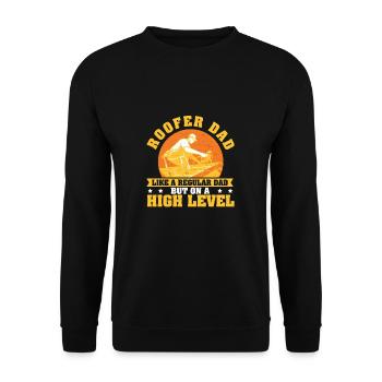 Roofer Dad Construction de toiture amusante pour - Sweat-shirt Unisexe - noir - Devant - Alina (178cm) & Michal (187cm)