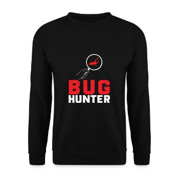 Bug Hunter Funny Entomologist Bug Species - Unisex Sweatshirt - black - Front - Alina (178cm) & Michal (187cm)