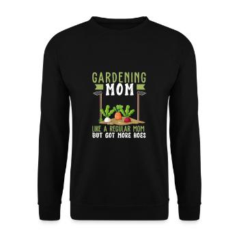 Gardening Mom Lustige Hacke Landschaftsgestaltung - Unisex Pullover - Schwarz - Vorne - Alina (178cm) & Michal (187cm)