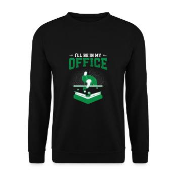 I'll Be In My Office Jeu de billard amusant pour - Sweat-shirt Unisexe - noir - Devant - Alina (178cm) & Michal (187cm)
