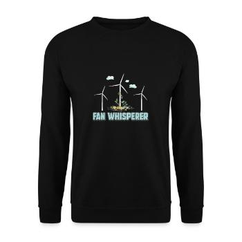 Fan Whisperer Technicien d'éolienne amusant - Sweat-shirt Unisexe - noir - Devant - Alina (178cm) & Michal (187cm)