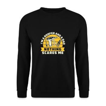 Roofing Constraction A Roof Contractor For A - Unisex Sweatshirt - black - Front - Alina (178cm) & Michal (187cm)