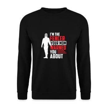 Funny Fencing Humor For A Sword Fight Lover - Unisex Sweatshirt - black - Front - Alina (178cm) & Michal (187cm)