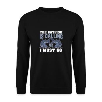 Humour de pêche amusant pour poissons de fond - Sweat-shirt Unisexe - noir - Devant - Alina (178cm) & Michal (187cm)