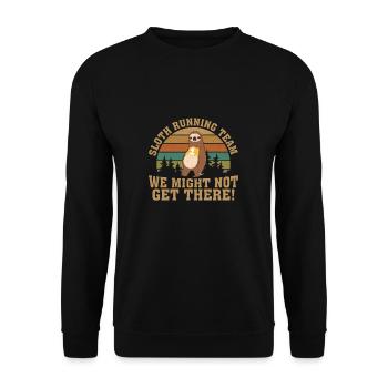 Sloth Running Team Funny Sloth Mode For A - Unisex Sweatshirt - black - Front - Alina (178cm) & Michal (187cm)