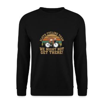 Sloth Cycling Team Funny Sloth Mode For A Slow - Unisex Sweatshirt - black - Front - Alina (178cm) & Michal (187cm)