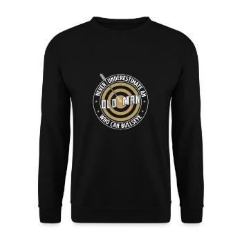 Never Underestimate An Old Man Funny Archery For - Unisex Sweatshirt - black - Front - Alina (178cm) & Michal (187cm)