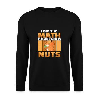 J'ai fait le calcul La réponse est drôle - Sweat-shirt Unisexe - noir - Devant - Alina (178cm) & Michal (187cm)