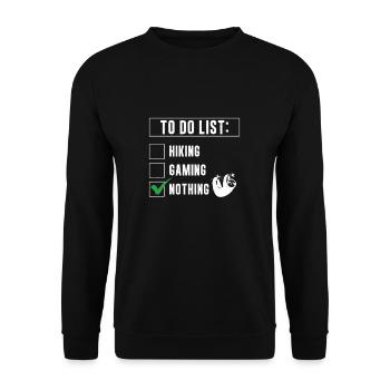 Liste de choses à faire : rien de drôle pour les - Sweat-shirt Unisexe - noir - Devant - Alina (178cm) & Michal (187cm)