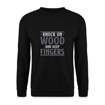 Knock On Wood And Keep Fingers Figurine d'armoire - Sweat-shirt Unisexe - noir - Devant - Alina (178cm) & Michal (187cm)