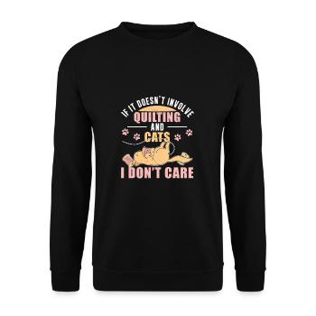 Humour de matelassage à la main pour les amateurs - Sweat-shirt Unisexe - noir - Devant - Alina (178cm) & Michal (187cm)