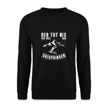 Le Tut Nix qui veut juste du saut à ski Saut à - Sweat-shirt Unisexe - noir - Devant - Alina (178cm) & Michal (187cm)