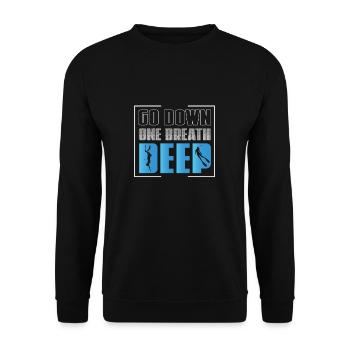 Un souffle profond drôle d'apnée océan - Sweat-shirt Unisexe - noir - Devant - Alina (178cm) & Michal (187cm)