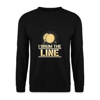 I Drum The Line Drumline Band Musicien - Sweat-shirt Unisexe - noir - Devant - Alina (178cm) & Michal (187cm)