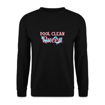 Pool Clean Queen Funny Pool Guy Service de piscine - Sweat-shirt Unisexe - noir - Devant - Alina (178cm) & Michal (187cm)