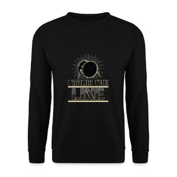 I Drum The Line Drumline Band Musicien - Sweat-shirt Unisexe - noir - Devant - Alina (178cm) & Michal (187cm)